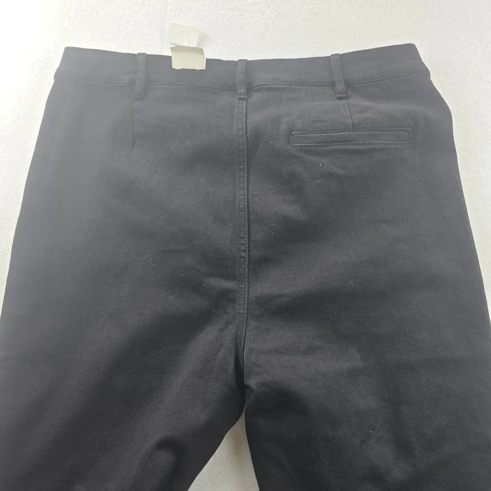 J. Mclaughlin -1302 NWT Rainey Black Split‎ Hem Cropped Pants Womens Size 14